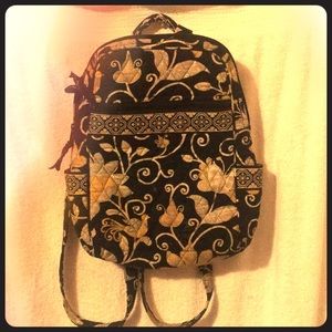 Vera Bradley yellow and black book bag
